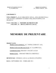 MEMORIU DE PREZENTARE - Consiliul Judetean Prahova
