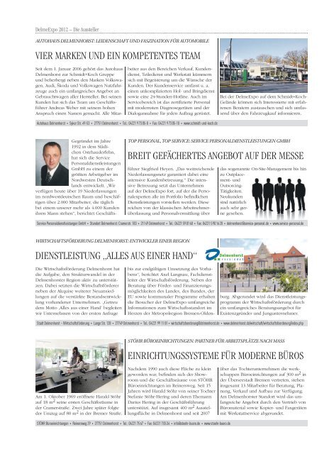 Delmenhorster Zeitung vom 12.05.2012 - DelmeExpo