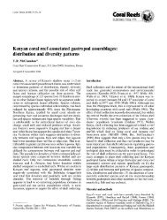 Kenyan coral reef-associated gastropod assemblages: distribution and