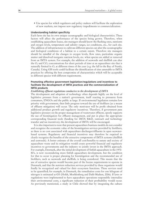 Integrated multi-trophic aquaculture (IMTA) in marine temperate waters