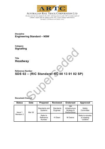 Headway SDS 02 –(RIC Standard: SC 00 13 01 02 SP)