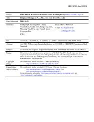 Proposed Table of Contents on IEEE 802.16n