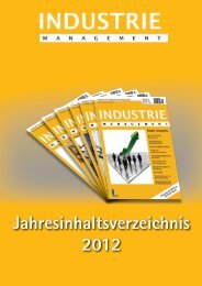 Jahresinhaltsverzeichnis 2012 - Industrie Management