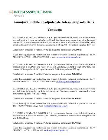 Constanta - Intesa Sanpaolo Bank