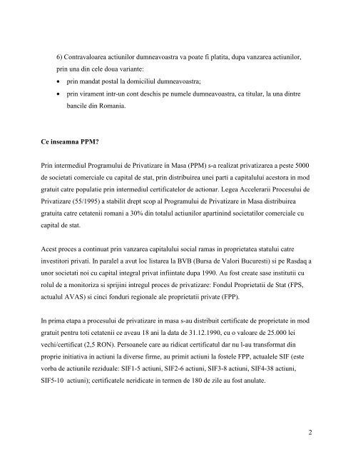 6 Contravaloarea Actiuni