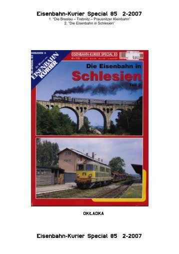 Eisenbahn-Kurier Special 85 2-2007 Eisenbahn-Kurier Special 85 2 ...