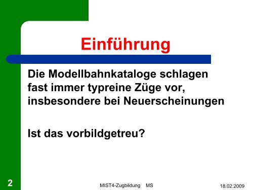 Zugbildung