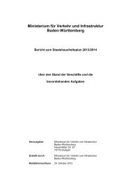 Staatshaushaltsplan Bericht MVI 2013 2014 - Ministerium für ...