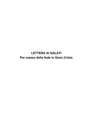 Lettera ai Galati - Parrocchia GOTTOLENGO