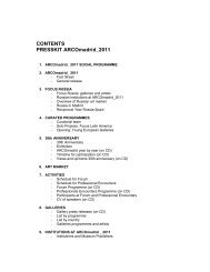 CONTENTS PRESSKIT ARCOmadrid_2011 - ifema