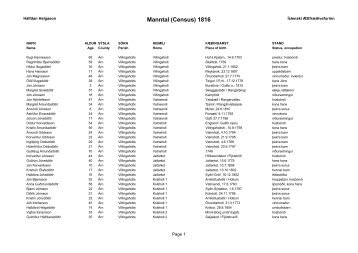 Manntal (Census) 1816 - Íslenski Ættfræðivefurinn