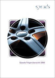 Speeds Felgenübersicht 2009 - Rondell