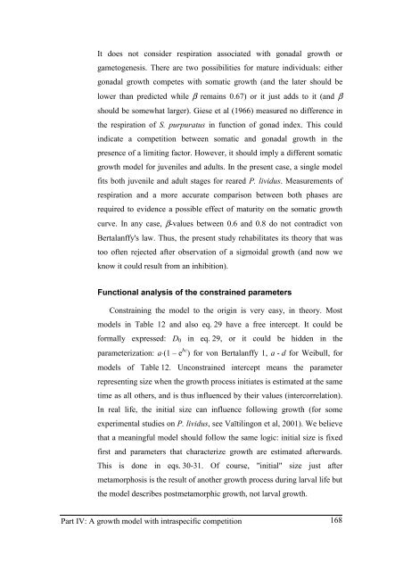 Growth model of the reared sea urchin Paracentrotus ... - SciViews