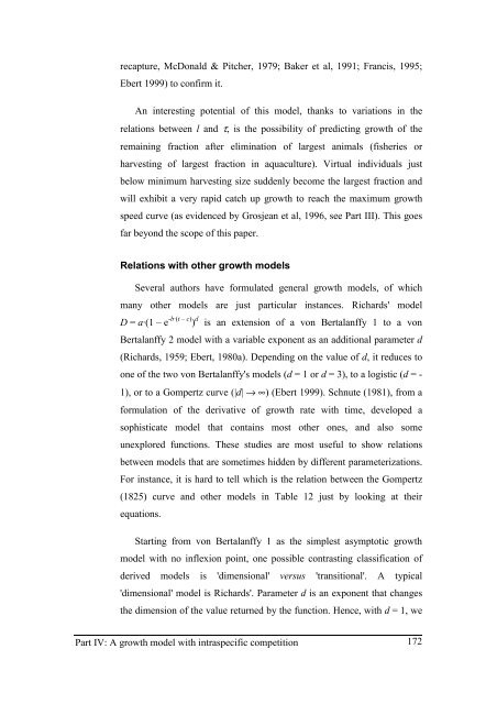 Growth model of the reared sea urchin Paracentrotus ... - SciViews