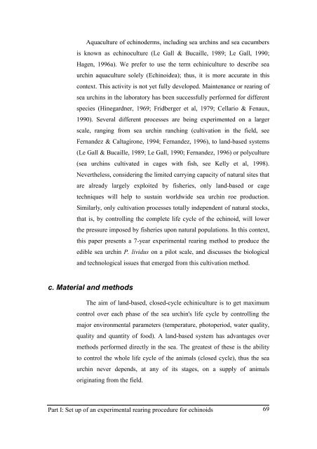 Growth model of the reared sea urchin Paracentrotus ... - SciViews