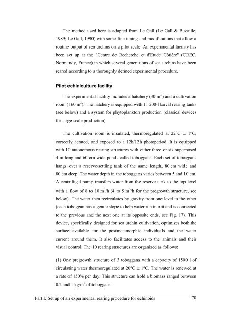 Growth model of the reared sea urchin Paracentrotus ... - SciViews