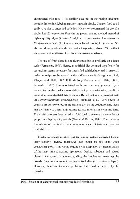 Growth model of the reared sea urchin Paracentrotus ... - SciViews