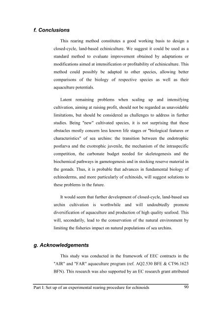 Growth model of the reared sea urchin Paracentrotus ... - SciViews