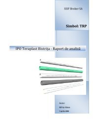 Simbol: TRP IPO Teraplast Bistriţa - tranzactiibursiere.ro