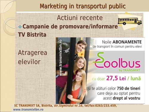 Marketing in transportul public - URTP