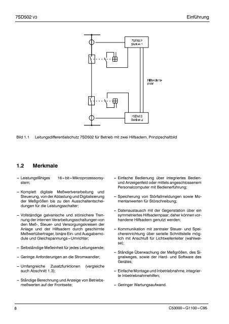 DigitaIer LeitungsdifferentiaIschutz fÚr Betrieb 7SD502 ... - SIPROTEC