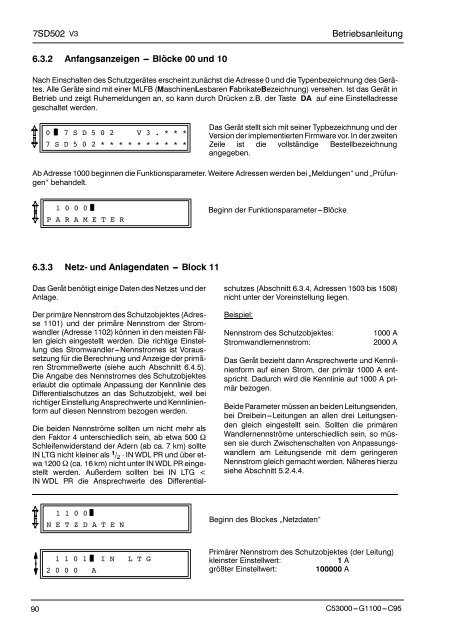 DigitaIer LeitungsdifferentiaIschutz fÚr Betrieb 7SD502 ... - SIPROTEC