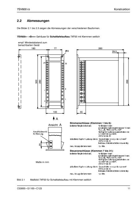 DigitaIer LeistungsschaIter versagerschutz SIPROTEC 7Sv600 v .0