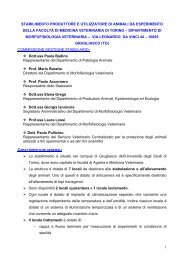 Regolamento Stabulario in pdf - Medicina Veterinaria - Università ...