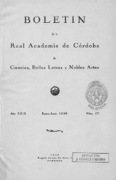 Ciencias, Bellas Letras - Real Academia de Córdoba