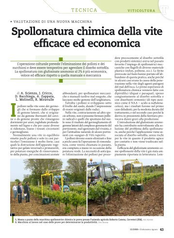 Spollonatura chimica della vite efficace ed economica - Tecnovict