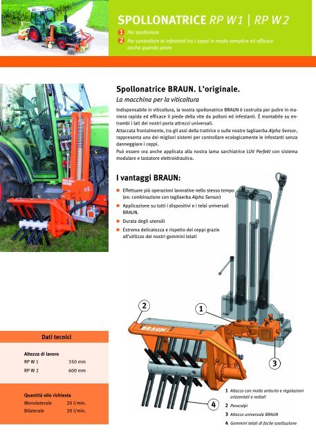 vedi pdf specifiche tecniche (it e fr) - AZ Macchine Agricole BRAUN