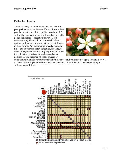 the role of honey bees in apple pollination - North Carolina State ...