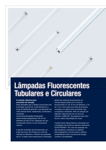 Lâmpadas Fluorescentes Tubulares e Circulares