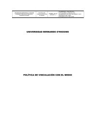 Política de Vinculación con el Medio - Universidad Bernardo O'Higgins