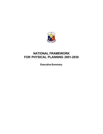 NATIONAL FRAMEWORK FOR PHYSICAL PLANNING 2001-2030