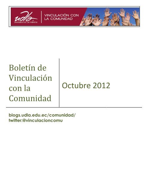 Boletín de Vinculación con la Comunidad Octubre 2012 - UDLA