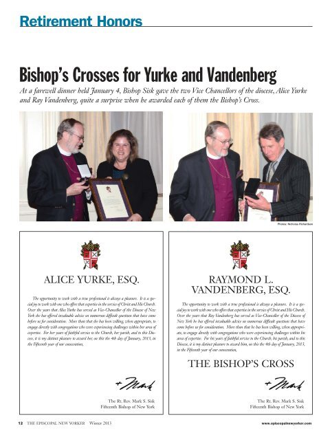 Farewell to Bishop Sisk - Episcopal Diocese of New York