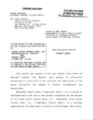 Consent Order - New Jersey Division of Consumer Affairs