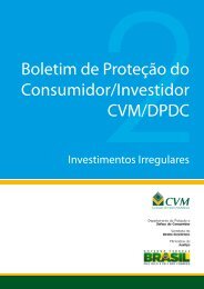 Boletim de Proteção do Consumidor/Investidor CVM/DPDC