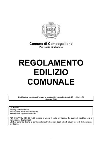 Apri il regolamento (PDF, 372 kb) - Comune di Campogalliano