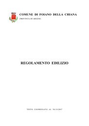 REGOLAMENTO EDILIZIO - Comune di Foiano della Chiana