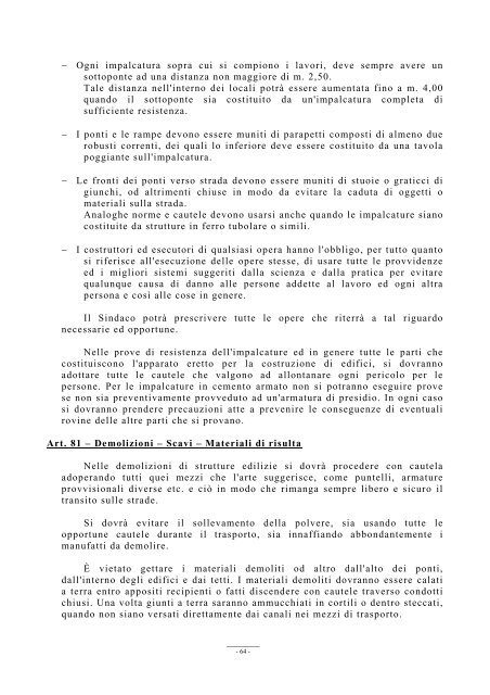 REGOLAMENTO EDILIZIO - Comune di Foiano della Chiana