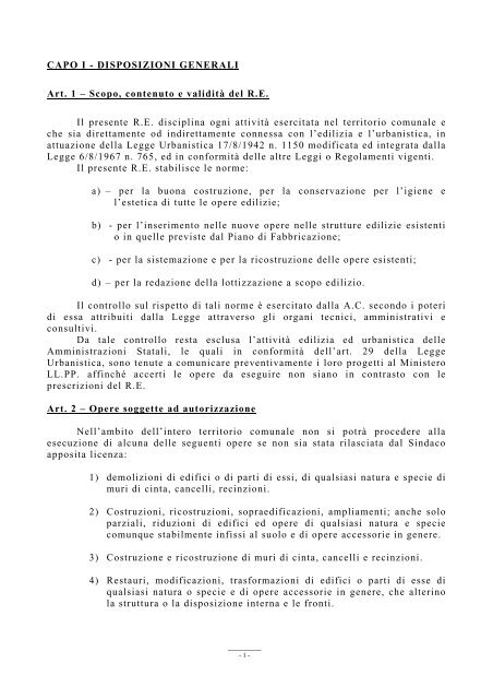 REGOLAMENTO EDILIZIO - Comune di Foiano della Chiana