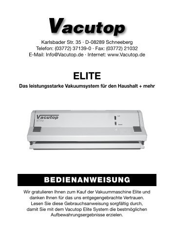 Bedienanleitung-Elite - Vacutop