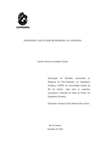 Dissertação Mestrado - Joselito Guerra de Andrade Câmara - UFRJ