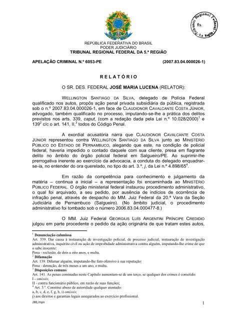 Denunciação Caluniosa (art. 339, CP), EAD