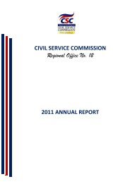 CIVIL SERVICE COMMISSION Regional Office No. 12 2011 ...