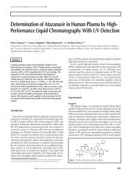 Determination of Atazanavir in Human Plasma by High - Journal of ...