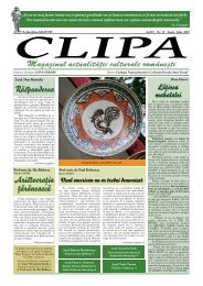 Magazinul actualităţii culturale româneti - Revista Clipa