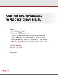 consider new technology to produce 'clean' diesel - KBR